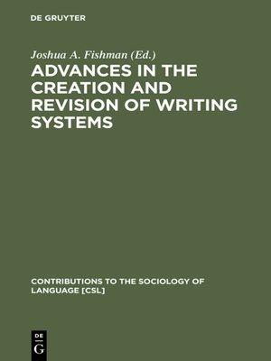 cover image of Advances in the Creation and Revision of Writing Systems